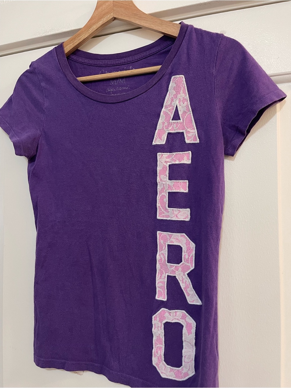Y2K Aeropostale Lace Logo Baby Tee
